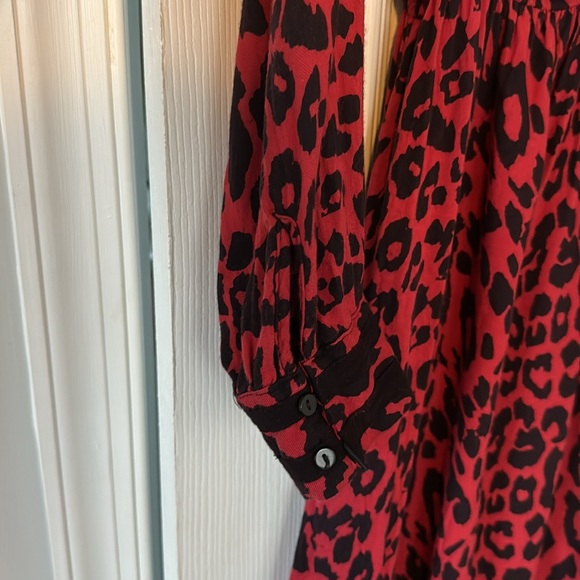 ZARA SIZE SMALL red and black animal print dress - Picture 5 of 12